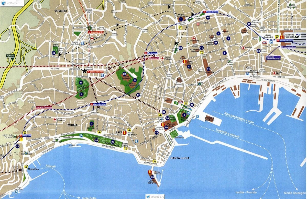 napoli bản đồ thành phố