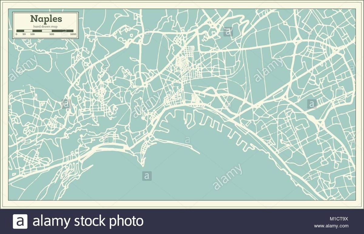 Bản đồ của naples ý thành phố