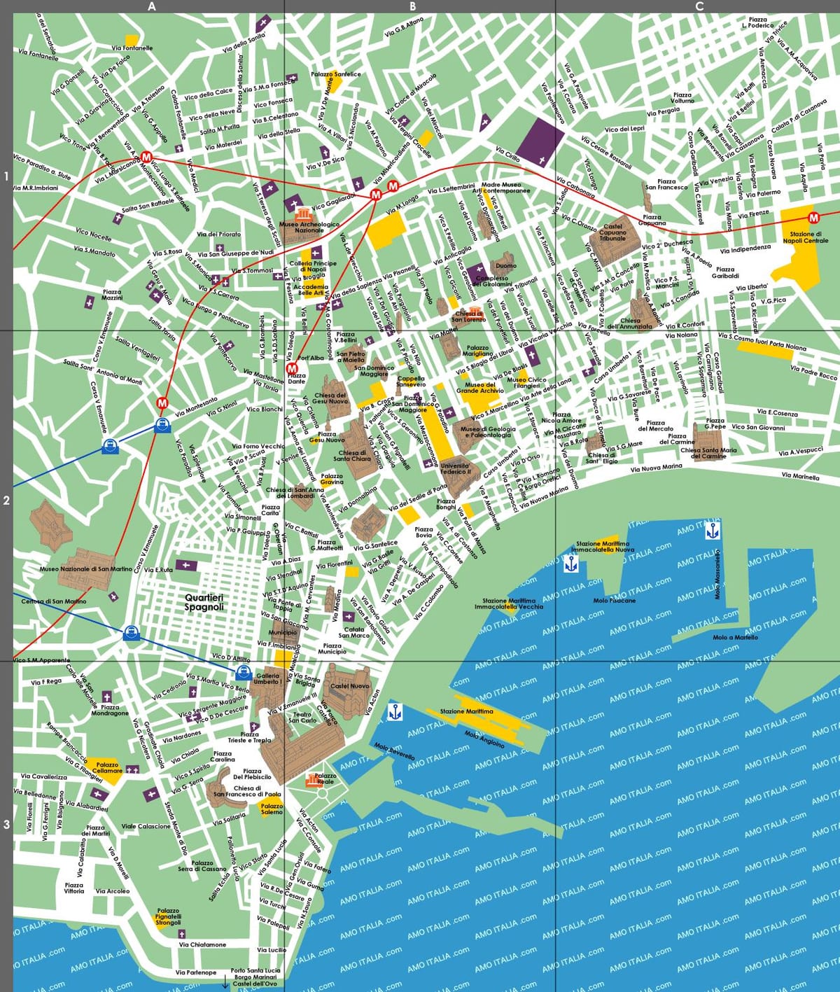 napoli bản đồ du lịch