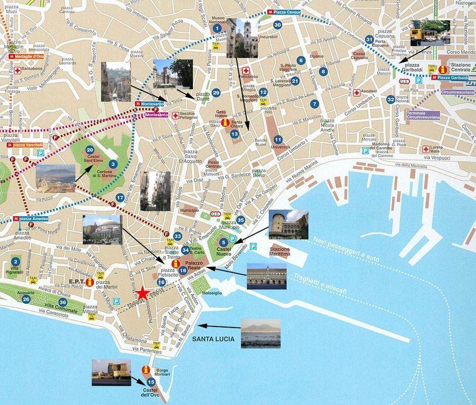 naples ý cảng tàu bản đồ