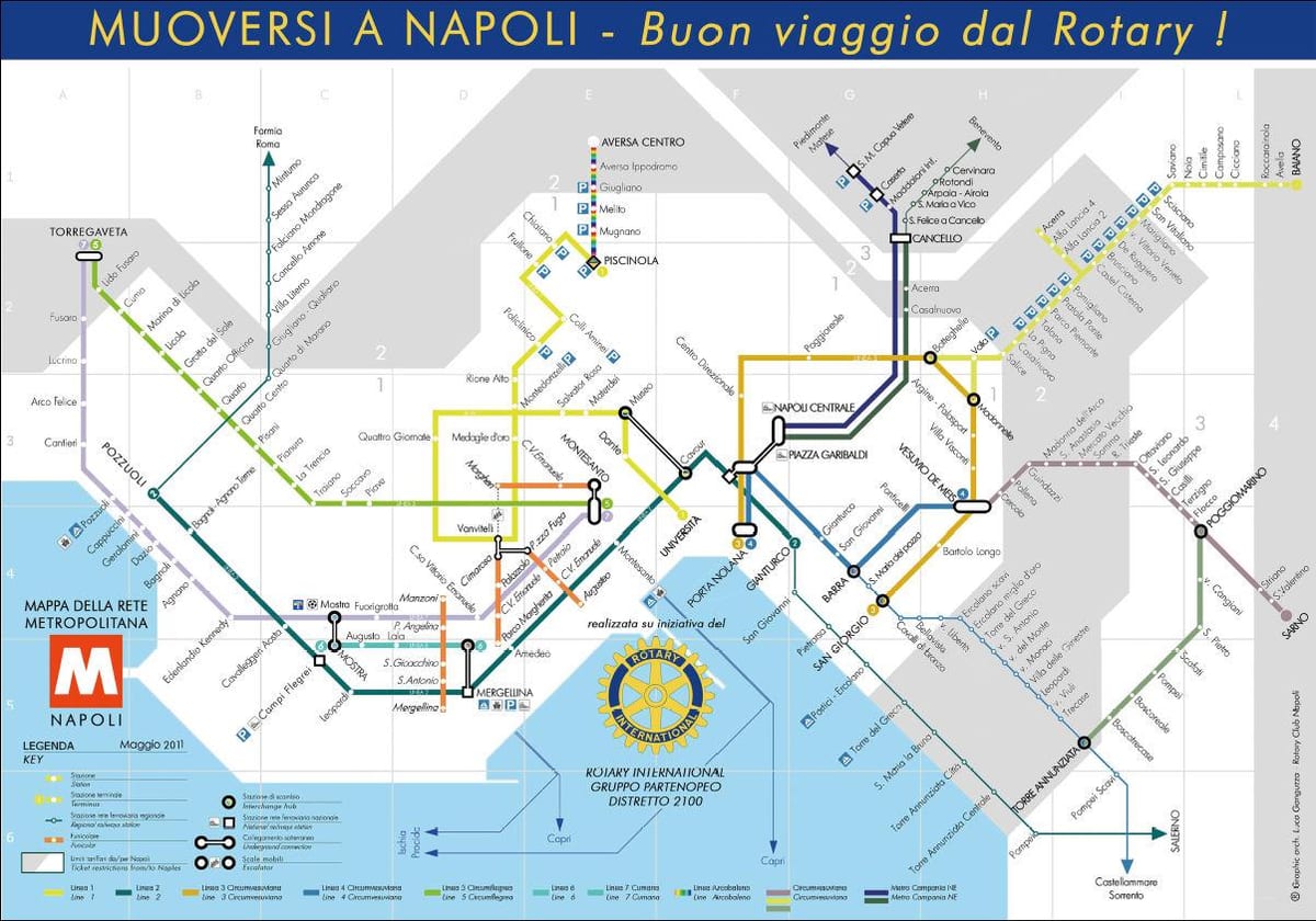naples vận chuyển bản đồ