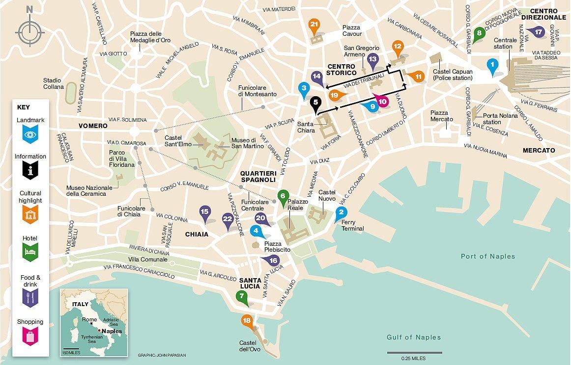 Bản đồ của naples tây ban nha quý