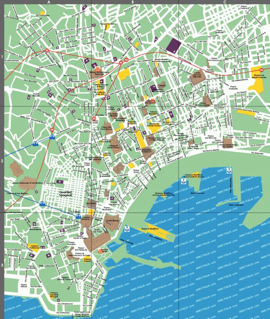 naples du lịch bản đồ