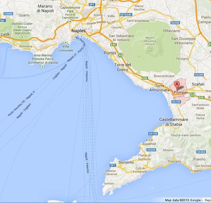 bản đồ của vịnh naples ý