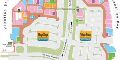 Bản đồ của bờ cửa hàng naples