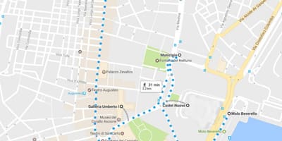 Naples đi bộ bản đồ du lịch