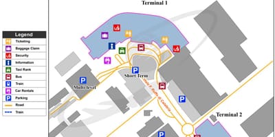 Bản đồ của naples sân bay