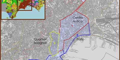 Bản đồ của naples trung tâm lịch sử